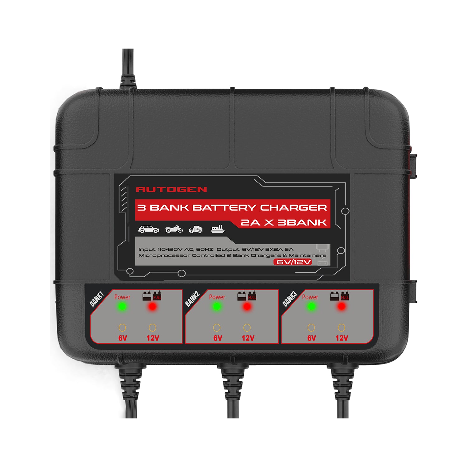 3-Bank Marine Battery Charger - Autogen