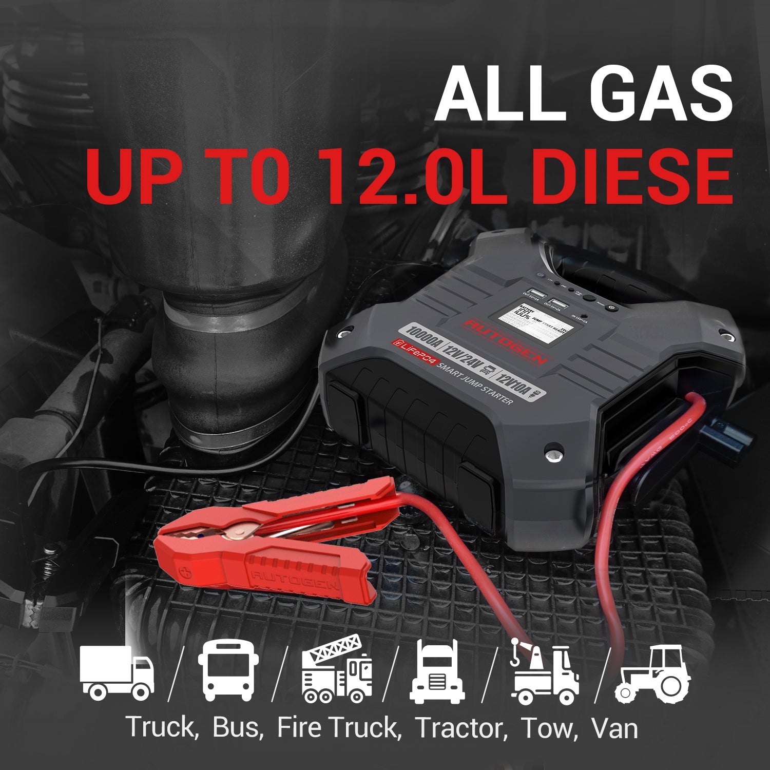 4000 Amp with lithium battery car battery charger jump starter 12v 24v 40a  for heavy duty truck