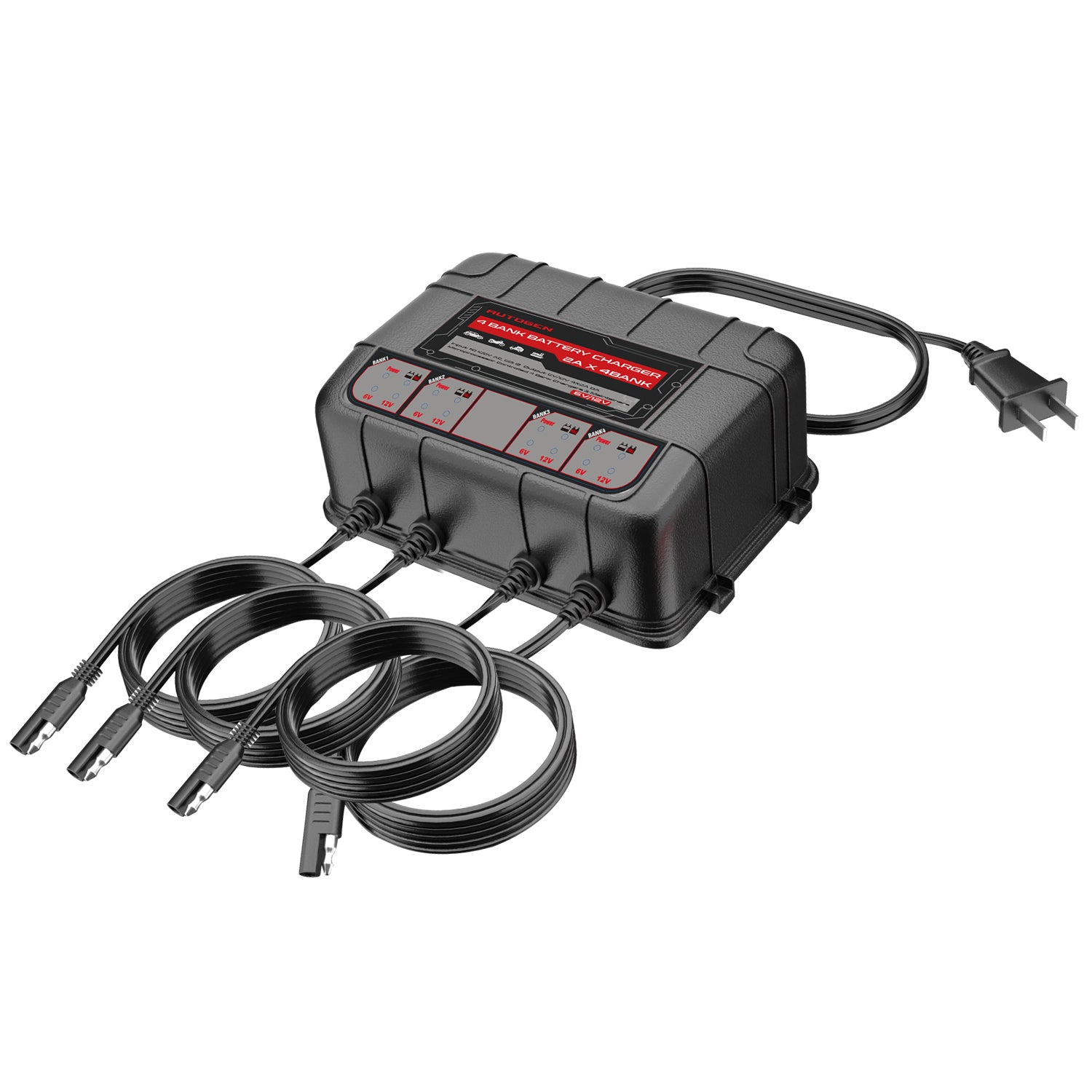 4-Bank Marine Battery Charger 8-Amp (2-Amp Per Bank) - Autogen