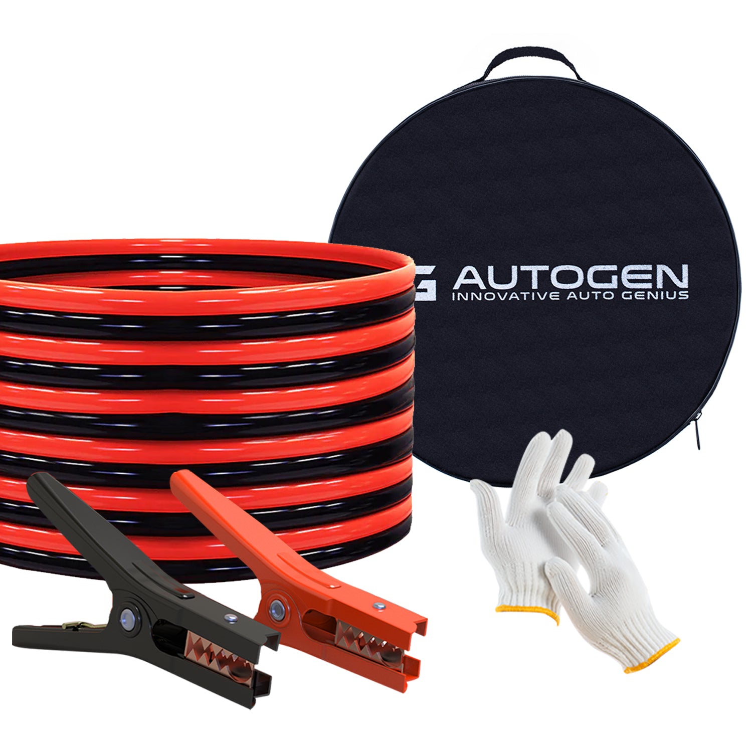 2 Gauge 20 Ft 800A Heavy Duty Jumper Cables - Autogen