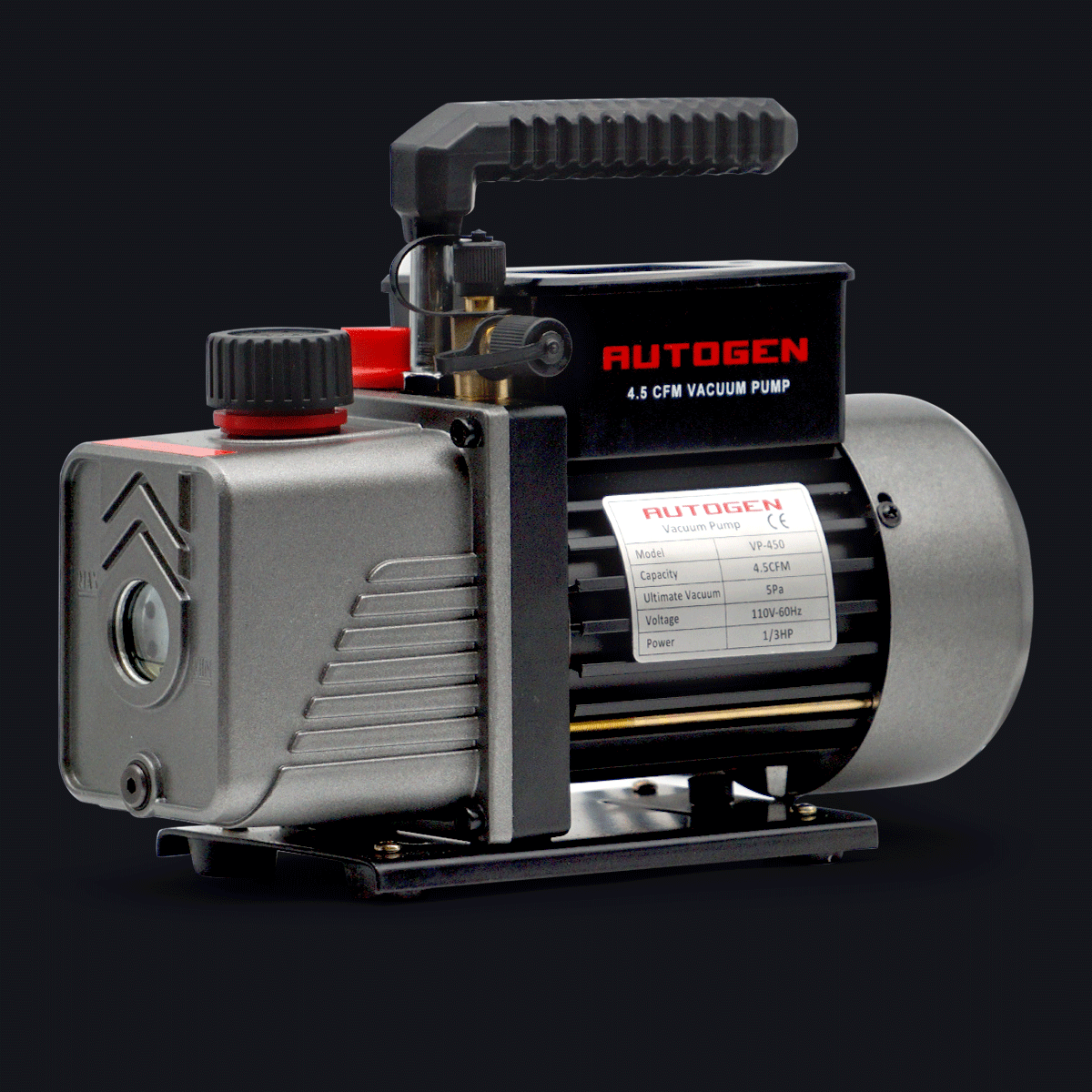 1-Stage 4.5CFM 5Pa 1/3HP Air Vacuum Pump - Autogen