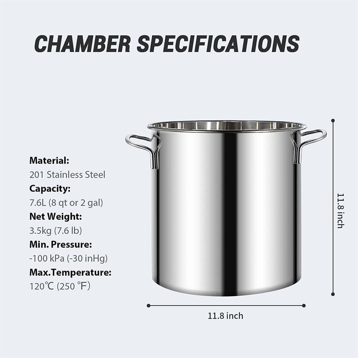 5 Gallon Vacuum Chamber Kit with Single Stage 4 CFM Vacuum Pump HVAC - Autogen